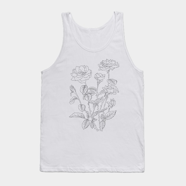 Garden Roses Tank Top by Katia Galante Art